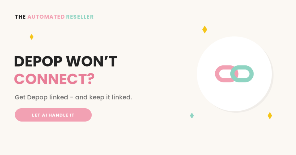 Depop won't connect illustration