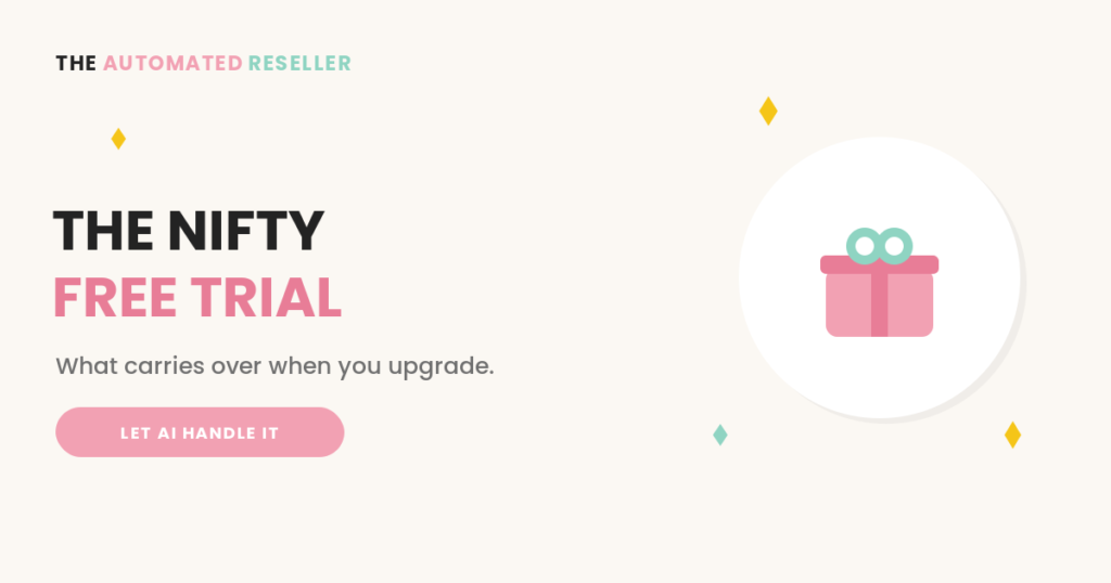 Nifty free trial gift illustration